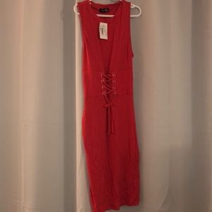 Pink/Coral fitted dress